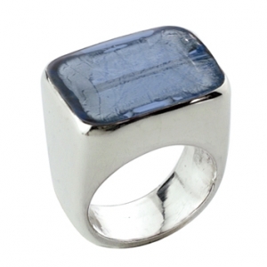 Anello Orizzontale -  Celeste  Misura 20