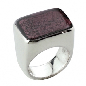 Anello Orizzontale -  Melanzana  Misura 20
