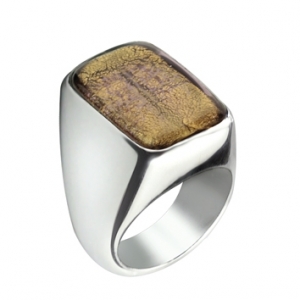 Anello Verticale -  Oro Antico  Misura 21
