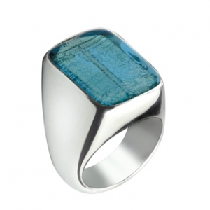 Anello Verticale -  Turchese  Misura 16