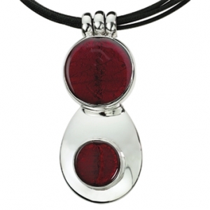 Collana Due Vetri - Rosso