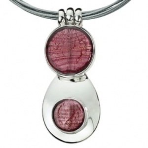 Collana Due Vetri - Rubino