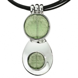 Collana Due Vetri - Verde Giada