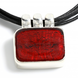 Collana Rettangolo - Rosso