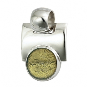 Pendente Tondo Piccolo con  Lastra - Verde Oliva